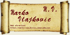 Marko Vlajković vizit kartica